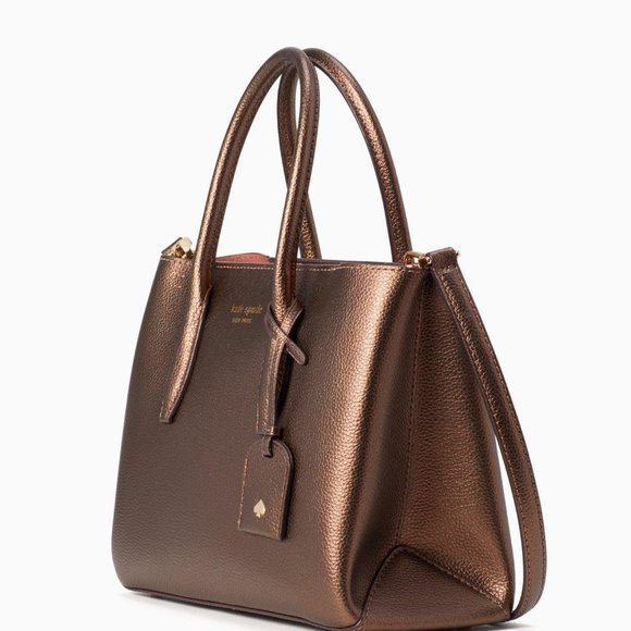 Kate Spade Eva Small Satchel Ash Metallic - Picture 2 of 13